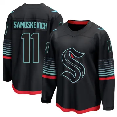 Black Men's Mackie Samoskevich Breakaway Seattle Kraken Alternate Jersey