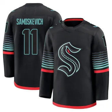 Black Men's Mackie Samoskevich Premium Seattle Kraken Alternate Jersey