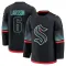 Black Youth Adam Larsson Premium Seattle Kraken Alternate Jersey