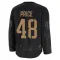 Black Youth Caden Price Premium Seattle Kraken 2024 Military Appreciation Practice Jersey