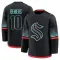Black Youth Matty Beniers Premium Seattle Kraken Alternate Jersey