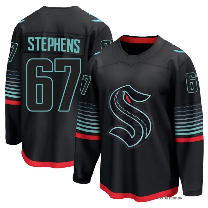 Black Youth Mitchell Stephens Breakaway Seattle Kraken Alternate Jersey