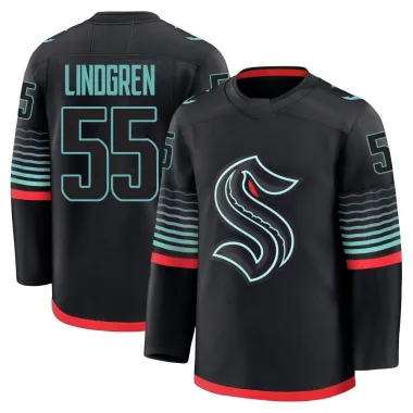 Black Youth Ryan Lindgren Premium Seattle Kraken Alternate Jersey