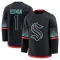 Black Youth Victor Ostman Premium Seattle Kraken Alternate Jersey