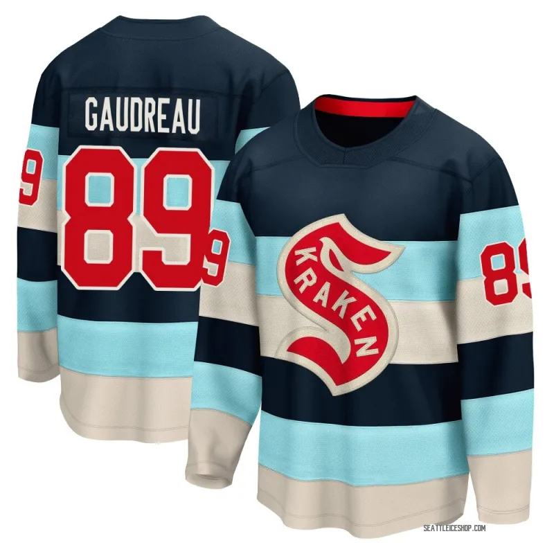 Blue Men's Frederick Gaudreau Breakaway Seattle Kraken Deep Sea 2024 Winter Classic Jersey