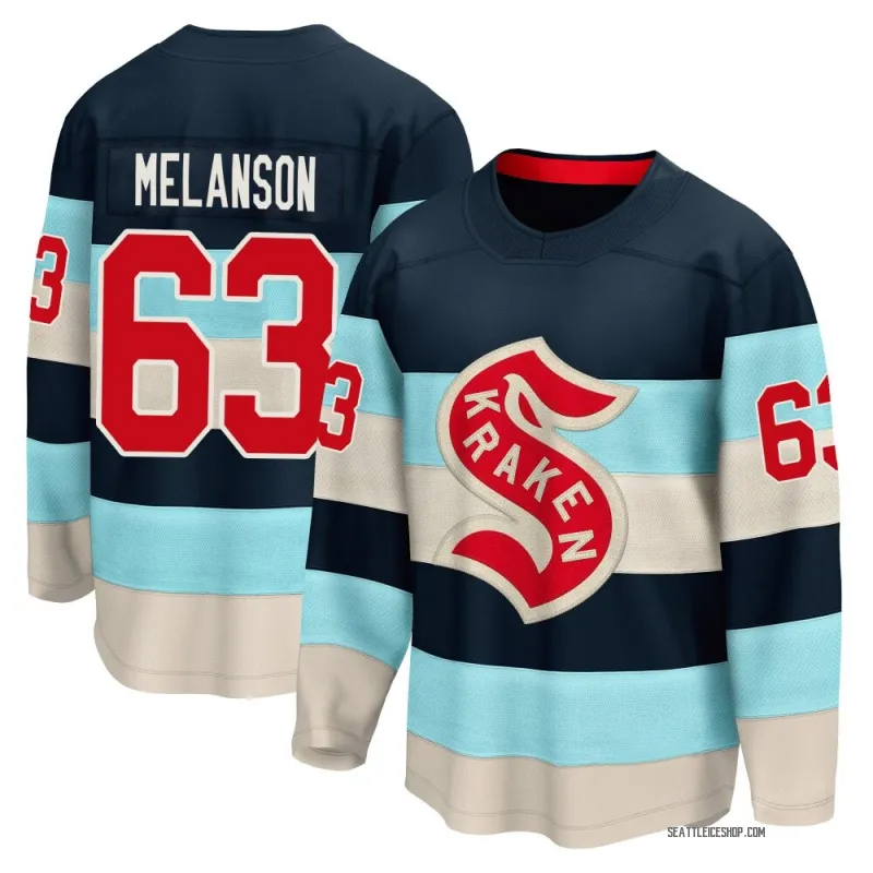 Blue Men's Jacob Melanson Breakaway Seattle Kraken Deep Sea 2024 Winter Classic Jersey
