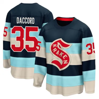 Blue Men's Joey Daccord Breakaway Seattle Kraken Deep Sea 2024 Winter Classic Jersey