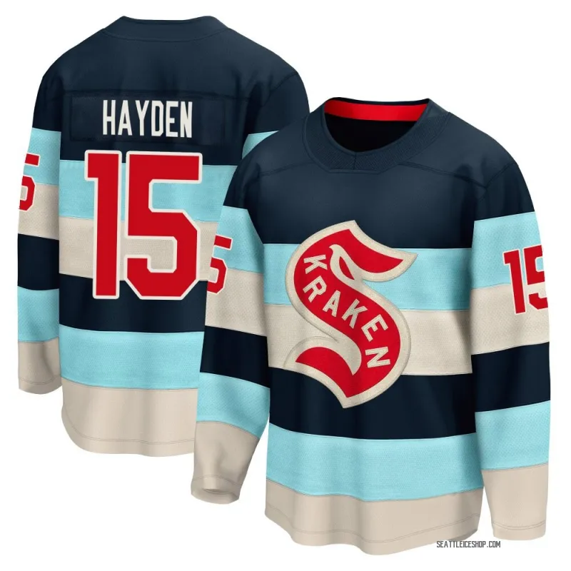 Blue Men's John Hayden Breakaway Seattle Kraken Deep Sea 2024 Winter Classic Jersey
