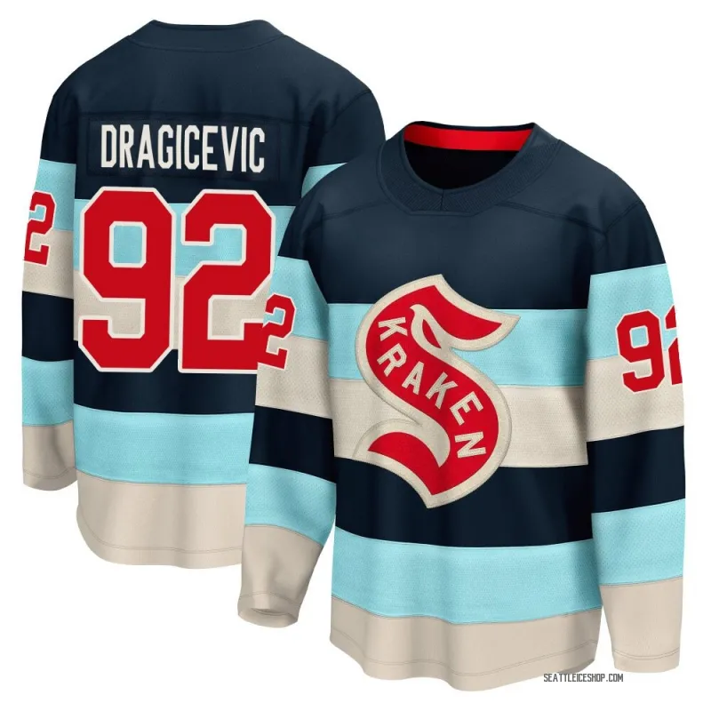 Blue Men's Lukas Dragicevic Breakaway Seattle Kraken Deep Sea 2024 Winter Classic Jersey