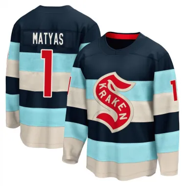 Blue Men's Michael Matyas Breakaway Seattle Kraken Deep Sea 2024 Winter Classic Jersey