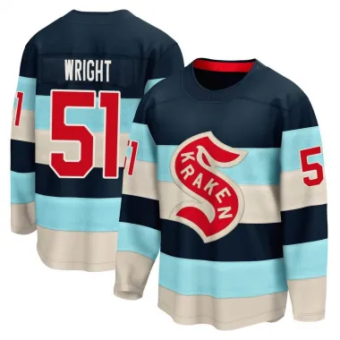 Blue Men's Shane Wright Breakaway Seattle Kraken Deep Sea 2024 Winter Classic Jersey