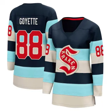 Blue Women's David Goyette Breakaway Seattle Kraken Deep Sea 2024 Winter Classic Jersey
