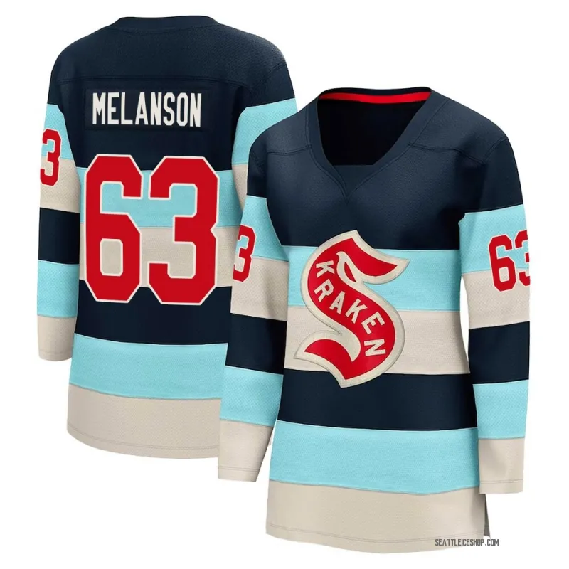 Blue Women's Jacob Melanson Breakaway Seattle Kraken Deep Sea 2024 Winter Classic Jersey