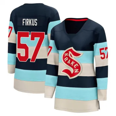 Blue Women's Jagger Firkus Breakaway Seattle Kraken Deep Sea 2024 Winter Classic Jersey