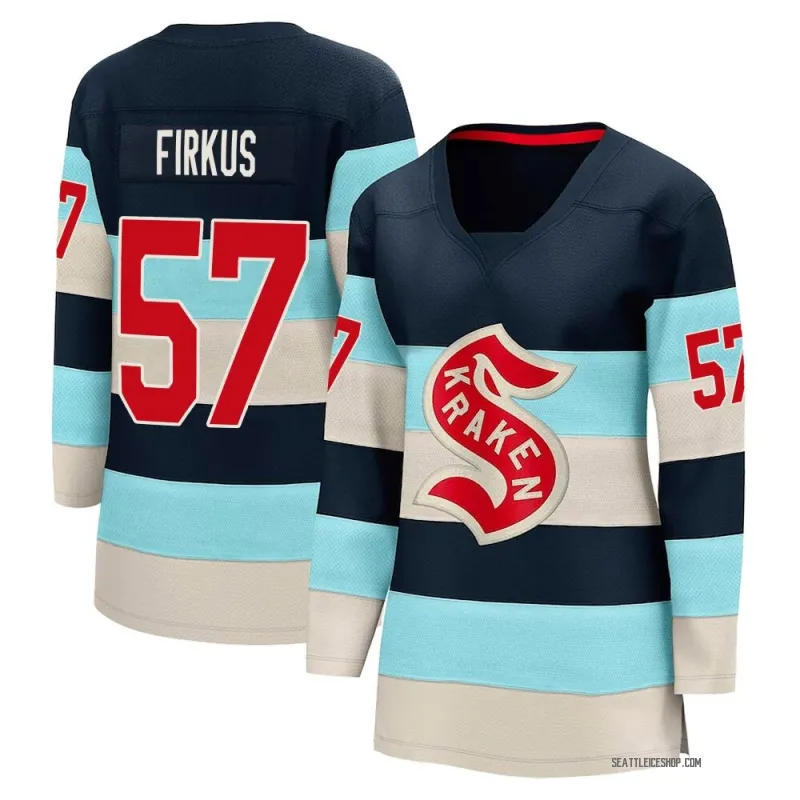 Blue Women's Jagger Firkus Breakaway Seattle Kraken Deep Sea 2024 Winter Classic Jersey
