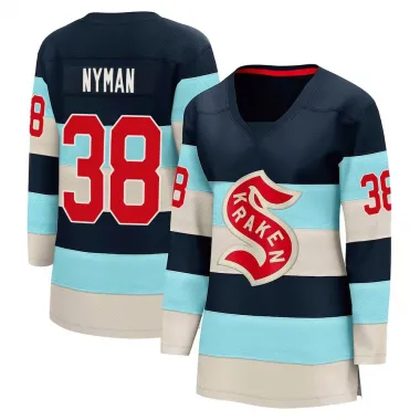 Blue Women's Jani Nyman Breakaway Seattle Kraken Deep Sea 2024 Winter Classic Jersey