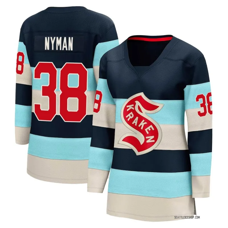 Blue Women's Jani Nyman Breakaway Seattle Kraken Deep Sea 2024 Winter Classic Jersey