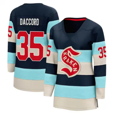 Blue Women's Joey Daccord Breakaway Seattle Kraken Deep Sea 2024 Winter Classic Jersey
