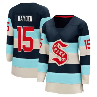 Blue Women's John Hayden Breakaway Seattle Kraken Deep Sea 2024 Winter Classic Jersey