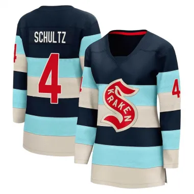 Blue Women's Justin Schultz Breakaway Seattle Kraken Deep Sea 2024 Winter Classic Jersey