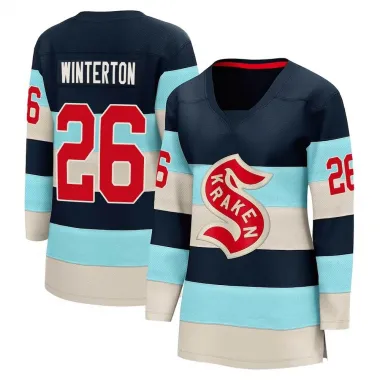 Blue Women's Ryan Winterton Breakaway Seattle Kraken Deep Sea 2024 Winter Classic Jersey