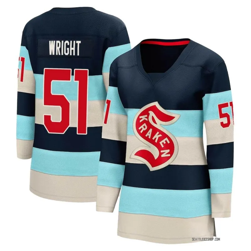 Blue Women's Shane Wright Breakaway Seattle Kraken Deep Sea 2024 Winter Classic Jersey