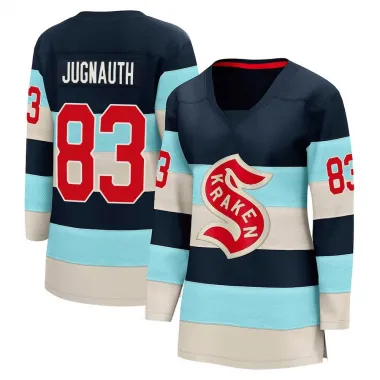 Blue Women's Tyson Jugnauth Breakaway Seattle Kraken Deep Sea 2024 Winter Classic Jersey