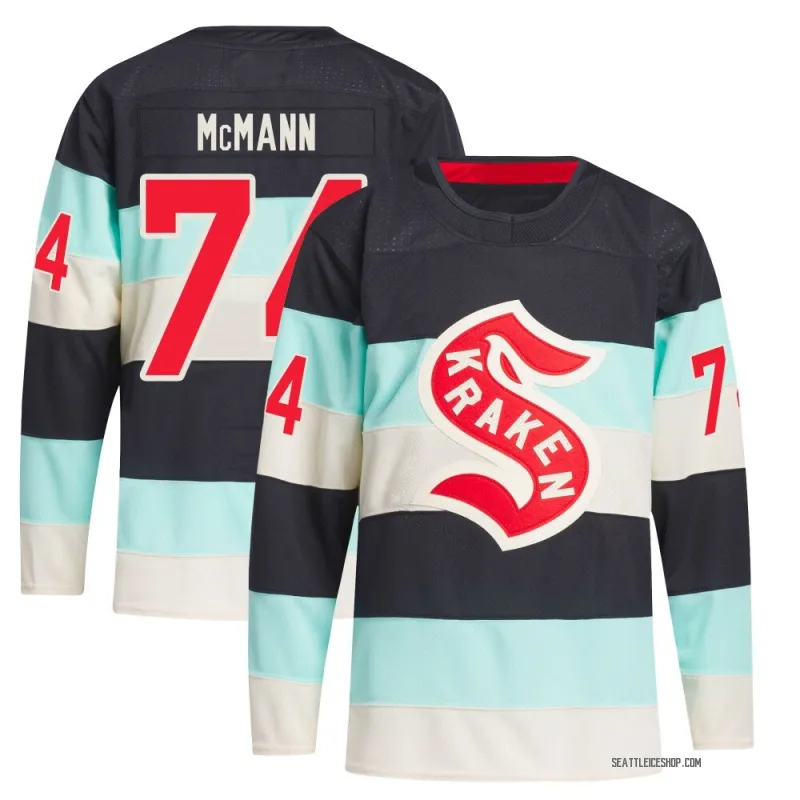 Blue Youth Bobby McMann Authentic Seattle Kraken Deep Sea 2024 Winter Classic Primegreen Jersey