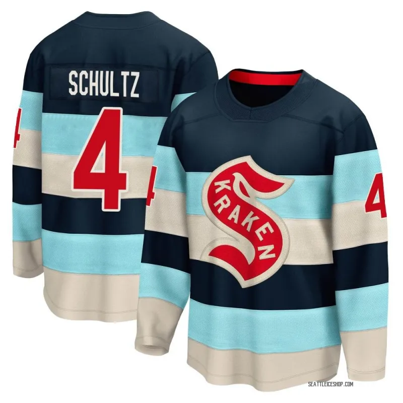 Blue Youth Justin Schultz Breakaway Seattle Kraken Deep Sea 2024 Winter Classic Jersey