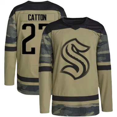 Camo Men's Berkly Catton Authentic Seattle Kraken Military Appreciation Team Practice Jersey
