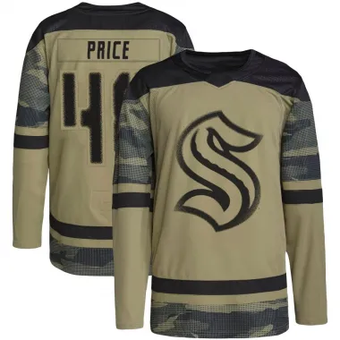 Camo Men's Caden Price Authentic Seattle Kraken Military Appreciation Practice Jersey