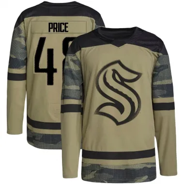 Camo Men's Caden Price Authentic Seattle Kraken Military Appreciation Team Practice Jersey