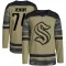 Camo Men's Carson Rehkopf Authentic Seattle Kraken Military Appreciation Team Practice Jersey
