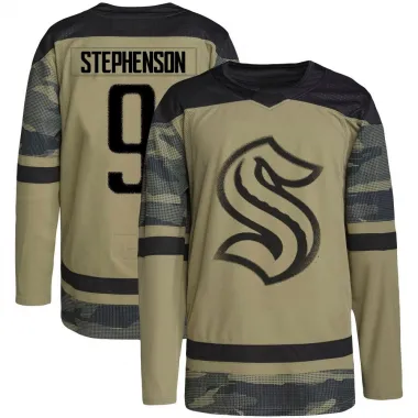 Camo Men's Chandler Stephenson Authentic Seattle Kraken Military Appreciation Team Practice Jersey