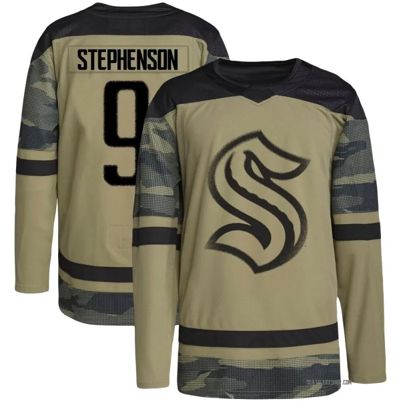 Camo Men's Chandler Stephenson Authentic Seattle Kraken Military Appreciation Team Practice Jersey