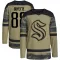 Camo Men's David Goyette Authentic Seattle Kraken Military Appreciation Team Practice Jersey