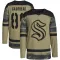 Camo Men's Frederick Gaudreau Authentic Seattle Kraken Military Appreciation Practice Jersey