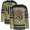 Camo Men's Jake O'Brien Authentic Seattle Kraken Military Appreciation Practice Jersey