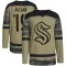 Camo Men's Jared McCann Authentic Seattle Kraken Military Appreciation Practice Jersey
