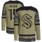 Camo Men's John Hayden Authentic Seattle Kraken Military Appreciation Practice Jersey