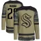 Camo Men's Joshua Mahura Authentic Seattle Kraken Military Appreciation Team Practice Jersey