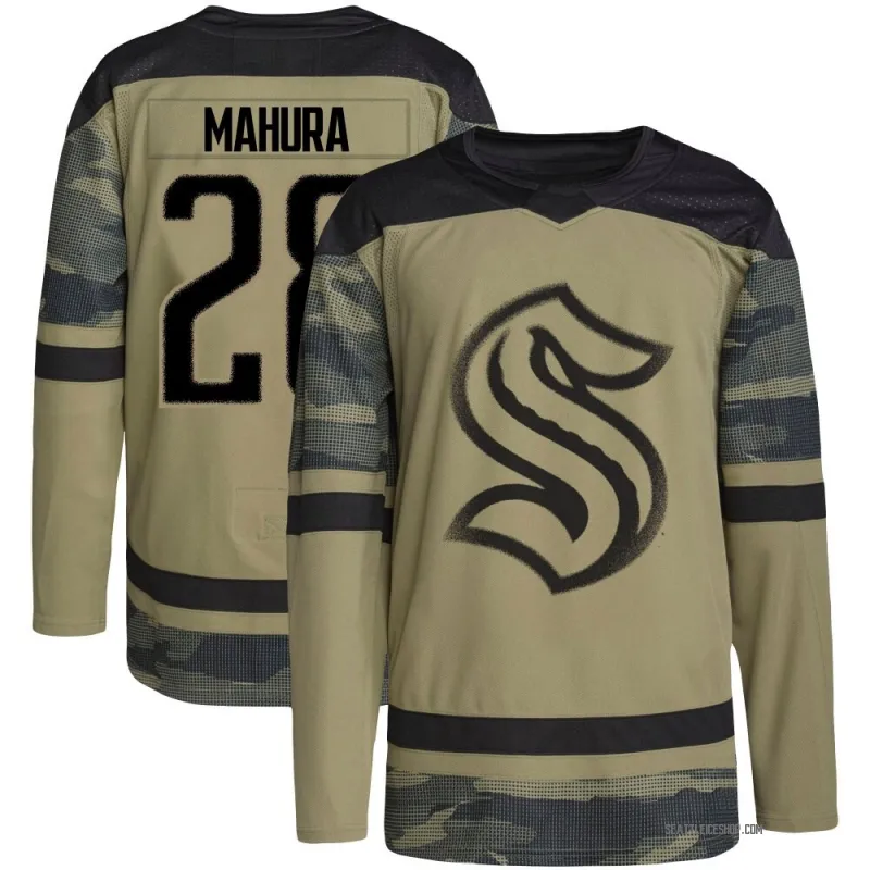 Camo Men's Joshua Mahura Authentic Seattle Kraken Military Appreciation Team Practice Jersey