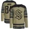 Camo Men's Kaapo Kakko Authentic Seattle Kraken Military Appreciation Team Practice Jersey