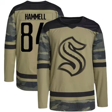 Camo Men's Kaden Hammell Authentic Seattle Kraken Military Appreciation Team Practice Jersey