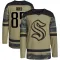Camo Men's Lleyton Roed Authentic Seattle Kraken Military Appreciation Team Practice Jersey