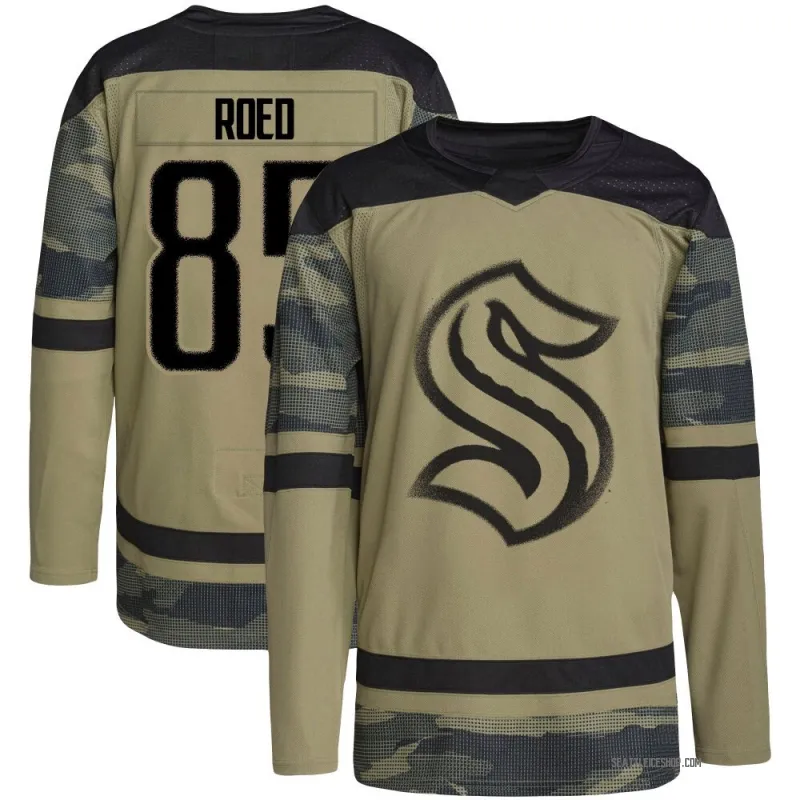 Camo Men's Lleyton Roed Authentic Seattle Kraken Military Appreciation Team Practice Jersey