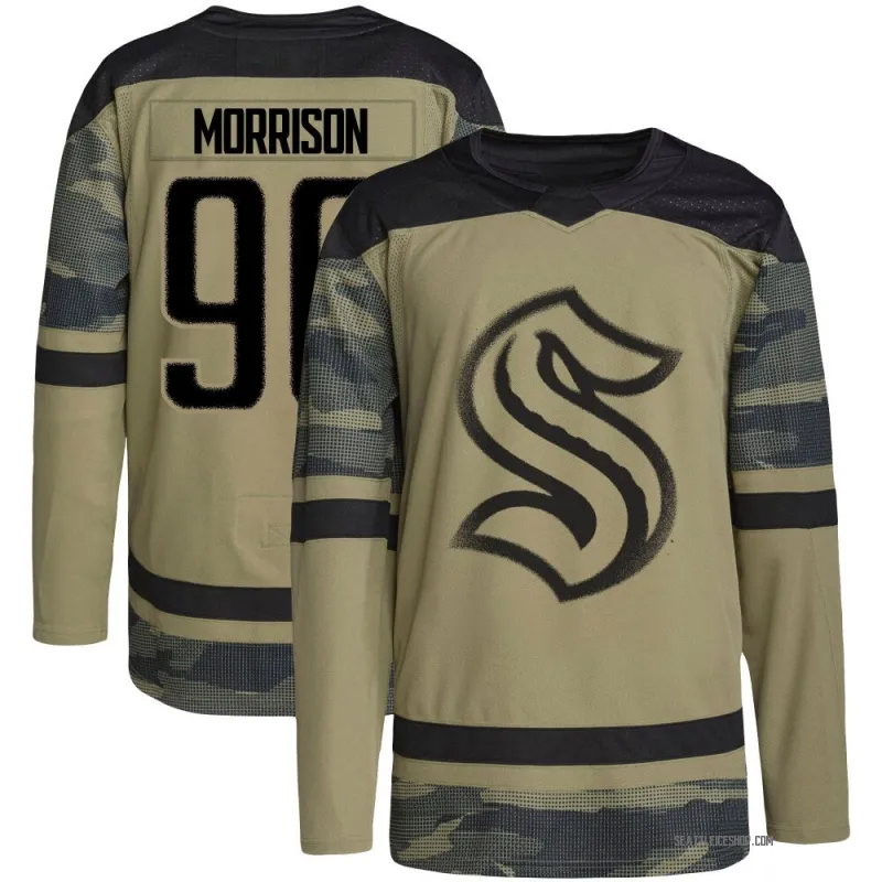 Camo Men's Logan Morrison Authentic Seattle Kraken Military Appreciation Team Practice Jersey