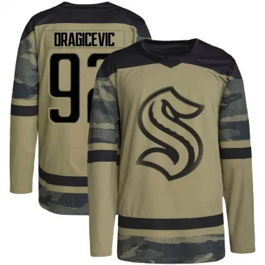 Camo Men's Lukas Dragicevic Authentic Seattle Kraken Military Appreciation Team Practice Jersey