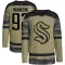Camo Men's Lukas Dragicevic Authentic Seattle Kraken Military Appreciation Team Practice Jersey