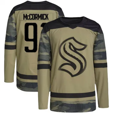 Camo Men's Max McCormick Authentic Seattle Kraken Military Appreciation Team Practice Jersey